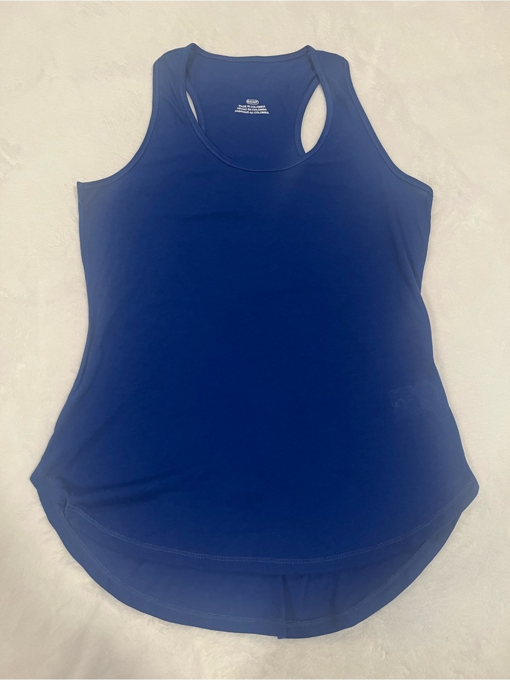 Vibrant Blue Racerback Tank Top - Size Small - Picture 1 of 5